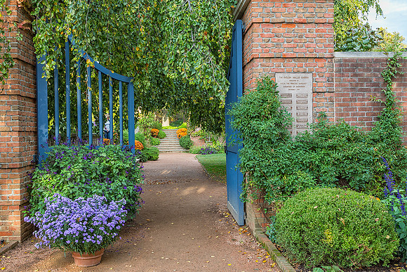 English Walled Garden in Fall