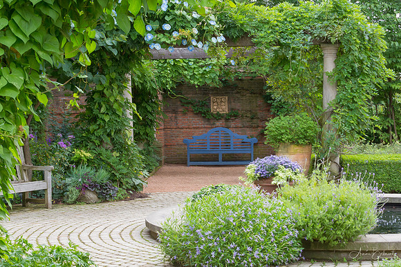 English Walled Garden in Summer